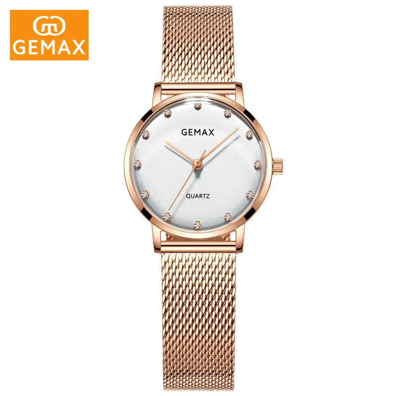 

Watch Switzerland Import Ultra-Thin Fashionable Watch Women's Simple Fashion Diamond Set Quartz Watch Mesh Belt Top Grade WOMEN'