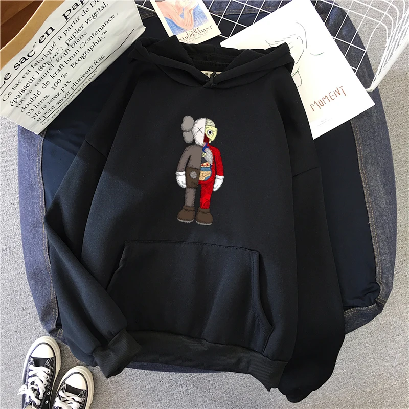 Shellsuning модная толстовка с капюшоном для женщин в Корейском стиле Ulzzang Harajuku уличная универсальная Повседневная Женская куртка с длинным рукавом