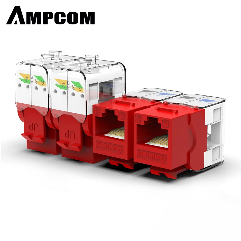 Устройство AMPCOM 10 шт. в упаковке с разъемом для ключей CAT6 без инструментов RJ45 UTP