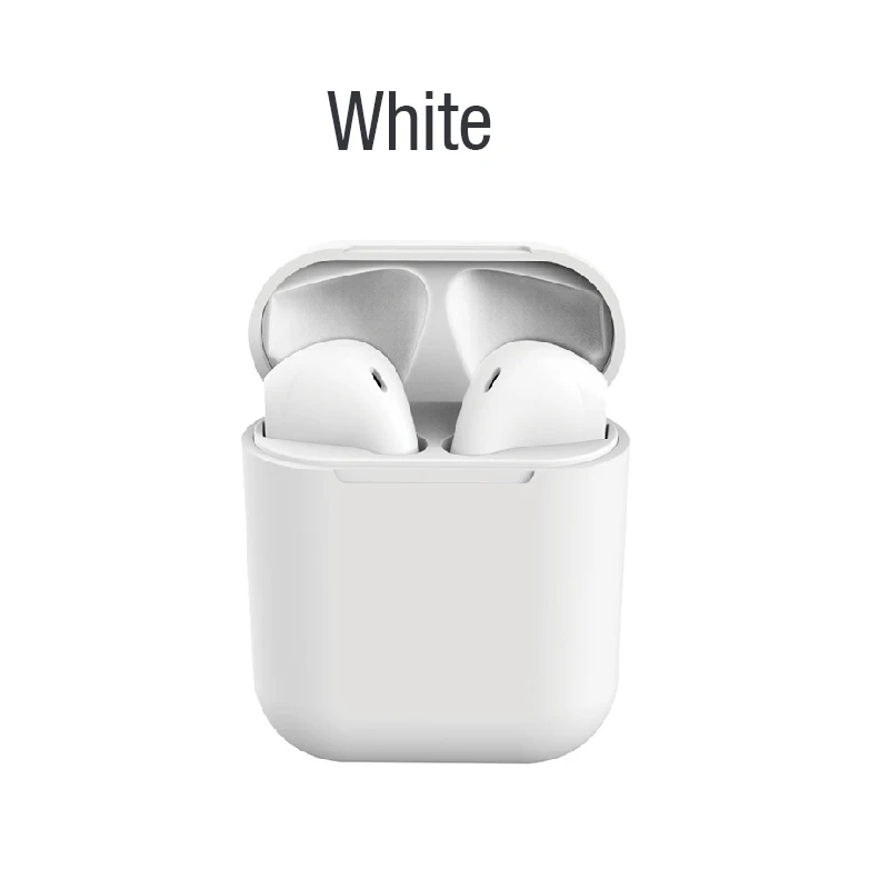 White Macarons оригинальные Inpods 12 Беспроводные наушники новейшие Bluetooth наушники 5,0 TWS всплывающая сенсорная гарнитура микрофон для смартфона - Цвет: White