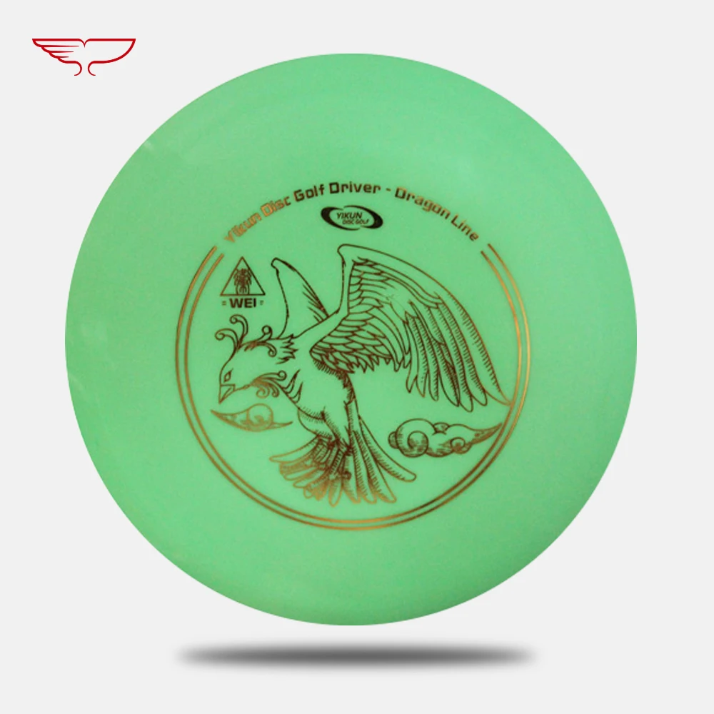YINKUN диски PDGA одобренный диск Гольф диск драйвер WEI - Цвет: Dragon-Line Green