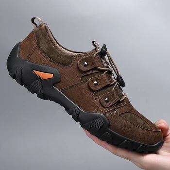 

Original 2020 Leather Sneakers Men Anti-Slippery Walking Men Footwear Luxury Brand Men Shoes Genuine Leather Adult Casual Shoes