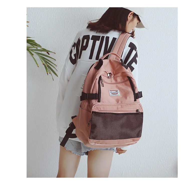 Нейлоновый Оксфорд водонепроницаемый мешок высокой емкости Harajuku Junior высокий рюкзак для школьников и студентов путешествия ins рюкзак унисекс
