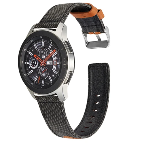 E Для samsung gear S3 Frontier 22 мм из натуральной кожи ремешок для часов Galaxy Watch 46 мм сменный Браслет для Amazfit gtr 47 мм - Цвет ремешка: E