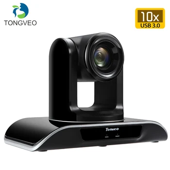 

TONGVEO VHD103U 1080p PTZ HD Broadcast Audio USB 3.0 HDMI Output IP Camera With 10X Zoom Camcorder for YouTube Skype Facebook