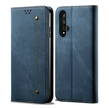

6.26'' Nova 5 T Flip Case 360 Protective Cloth Solid Wallet Phone Cover for Funda Huawei Nova 5T Case Haiwei Nova T5 Case Nova5t