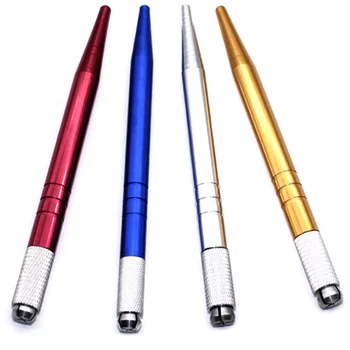

10Pcs Embroidery Tattoo Pen Handmade Eyebrow Lip for Flex Round Blade