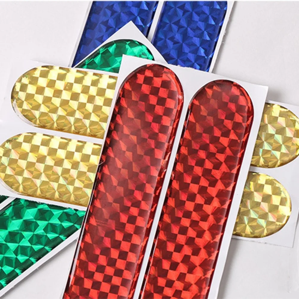 4 Colors Safety Mark 2pcs Car Door Sticker Decal Exterior Accessories Reflective Strips Car Reflective Stickers Car-styling Warn