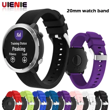 

20mm Silicone Replacement Strap for Garmin Vivoactive 3 Vivomove HR Smart wristband for Forerunner 645 Music Stripe Wrist Strap