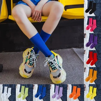 

Women Socks Fashion Women Solid Color Autumn Winter Ins Popular Socks Casual Cotton Warm Socks Calcetines Mujer