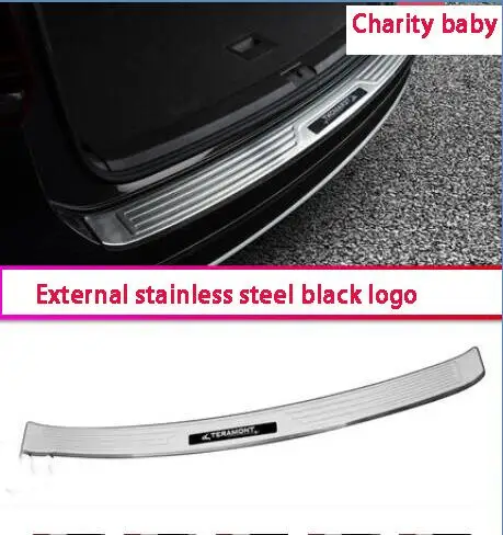 Применяется только для Volkswagen Teramont boot guard special tertmona задняя защита отделка полосы специальный приветственный педаль - Цвет: 304 stainless steel