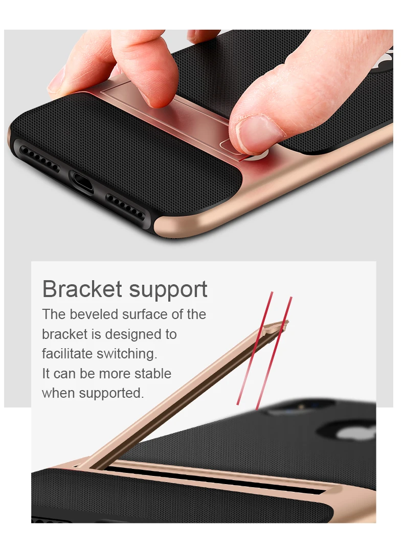 Для iPhone 11 Pro Max Чехлы ударопрочный чехол из смешанных материалов задняя крышка Подставка для Apple iPhone XR X Xs 6 6s s 7 8+ Plus Полный чехол для телефона