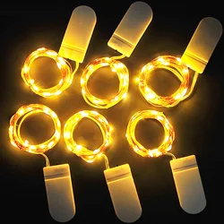 6Pcs 2M 3M Copper Wire LED String lights Holiday lighting Fairy Garland For Christmas Tree Wedding Party Decoration Lamp