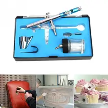 0,35 мм распылительная краска многоцелевой ремонт мебели Регулируемая Татуировка Аэрограф Комплект двойного действия сифон подача Легко управляемый макияж искусство