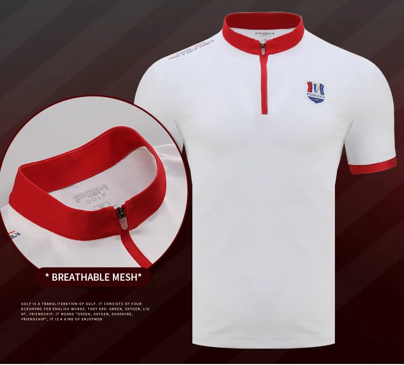 PGM Golf Мужская футболка с коротким рукавом летняя мужская спортивная одежда дизайн с воротником