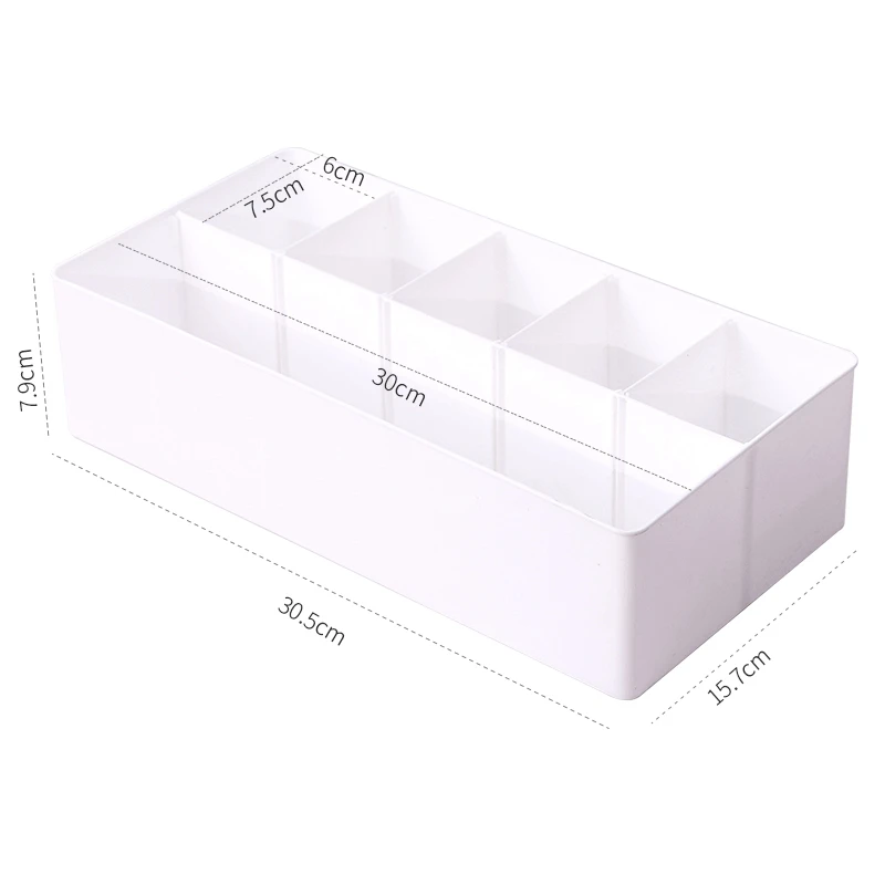2Pcs Underwear Storage Box for Ties Socks Shorts Bra Closet Organizer Divider Drawer Multiple Grids Can Adjust the Part