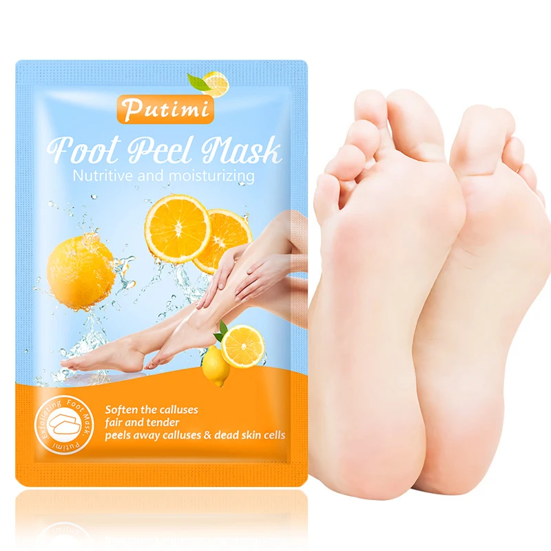 

4Pairs Peeling Feet Mask Whitening Foot Care Patches Exfoliating Dead Skin Remover Mask Pedicure Socks Moisturizing Peel Masks