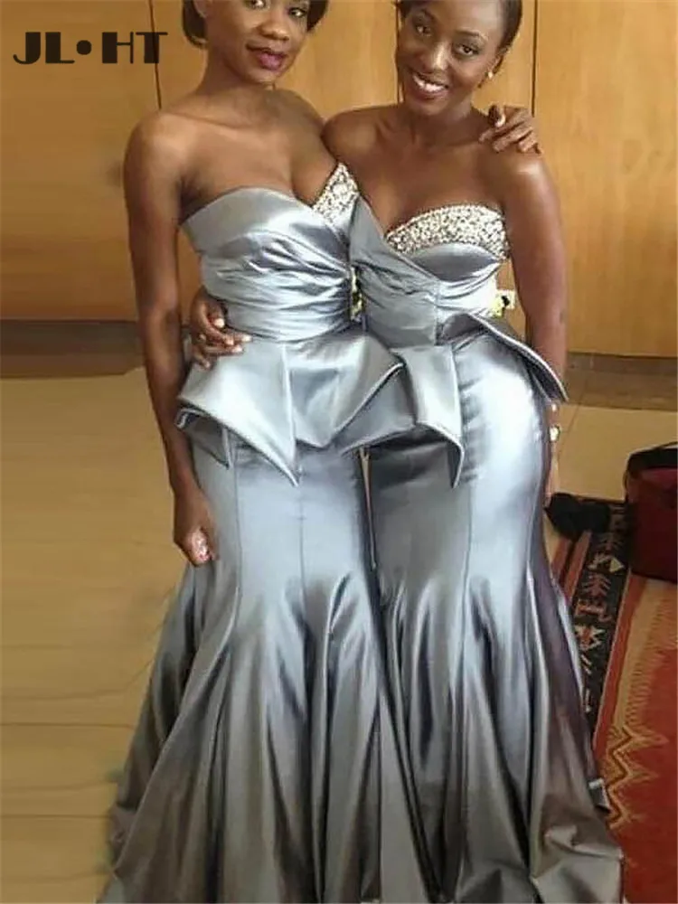 grey beaded bridesmaid dresses