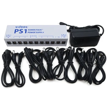 

Vitoos Guitar Pedal Power Supply voltage protection Ten Isolated Output 8 Way Stabilized Voltage AC100-240V Top Quality GP70