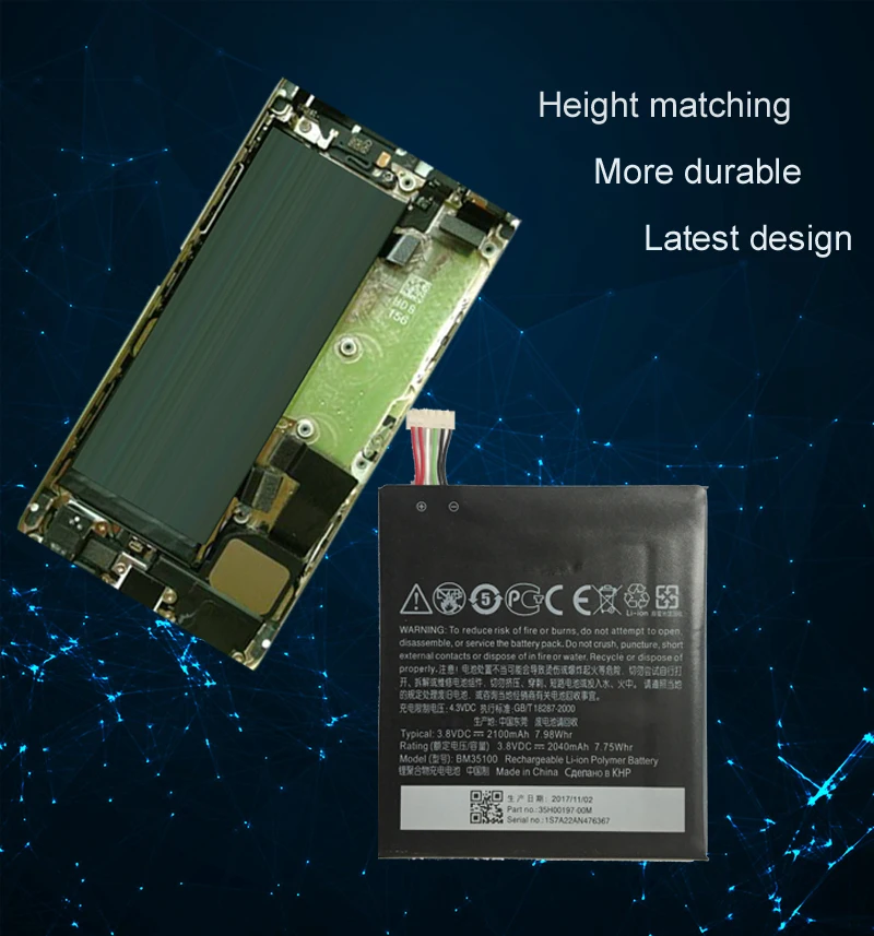 YKaiserin 2100 мАч аккумуляторная батарея BM35100 для htc One X Plus X+ S728e/One X S720E G23 Endeavor/One S Z560e