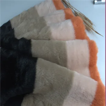 

Four-color jacquard plush fabric polyester artificial wool fabrics wholesale (1200g/㎡）