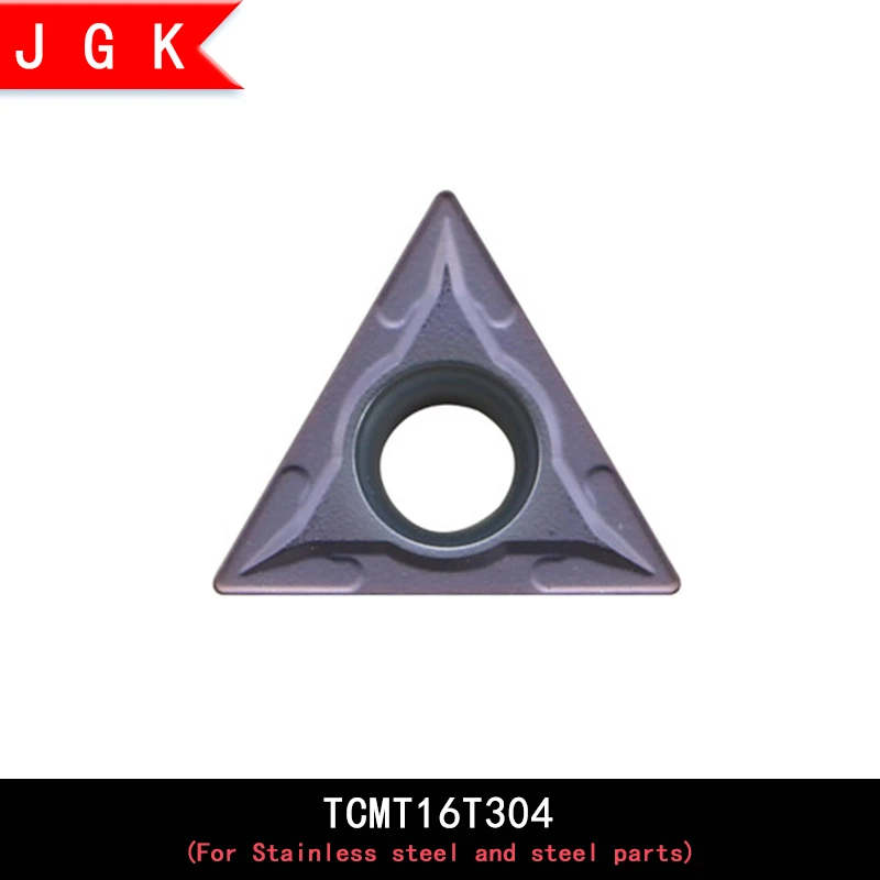 TCMT16T304 Высококачественная треугольная вставка для прорезания канавок TCMT16T3 TCMT16T304 TCMT16T308 вставка для деталей из нержавеющей стали и стали - Цвет: TCMT16T304