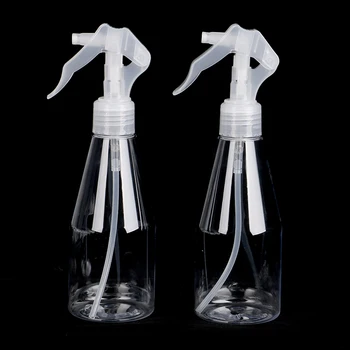 

2PC 200ML Portable Plastic Spray Bottle Transparent Makeup Pot Fine Mist Sprayer Bottles Hair Hairdressing Tools