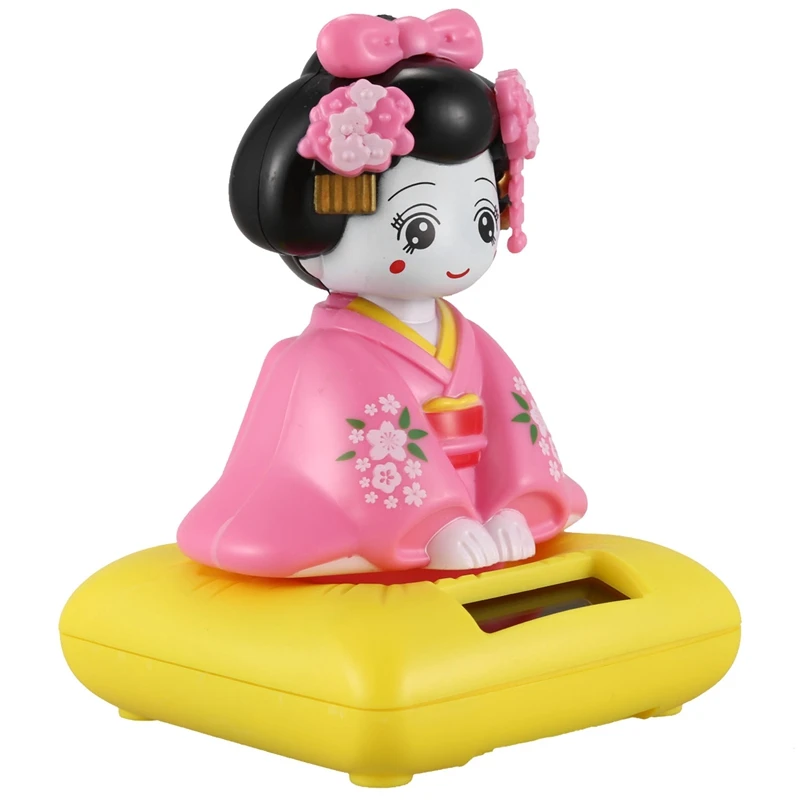 Игрушечная фигурка на солнечной батарее японское кимоно Майко Гейша