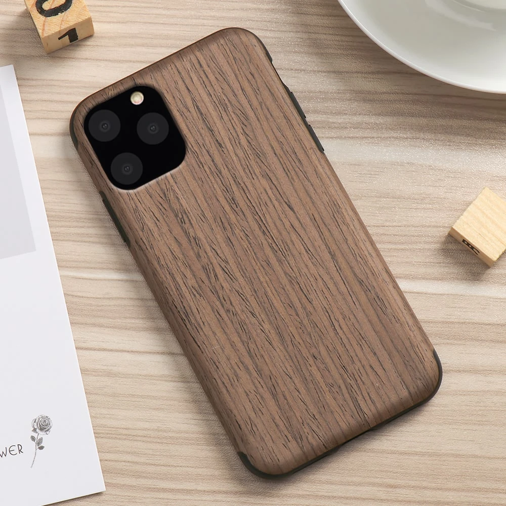 LLZ.COQUE чехол с текстурой древесины для IPhone 11 Pro XS Max XR X 6 6S Plus 5 5S SE 7 8 Plus Мягкий силиконовый блестящий чехол-бампер Funda Capa - Цвет: grey