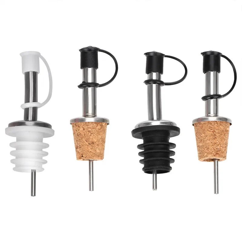 1Pcs Bottle Stopper Wine Pourer with Cap Oil Champagne Bottle Wood Plug Keep Wine Freash Wedding