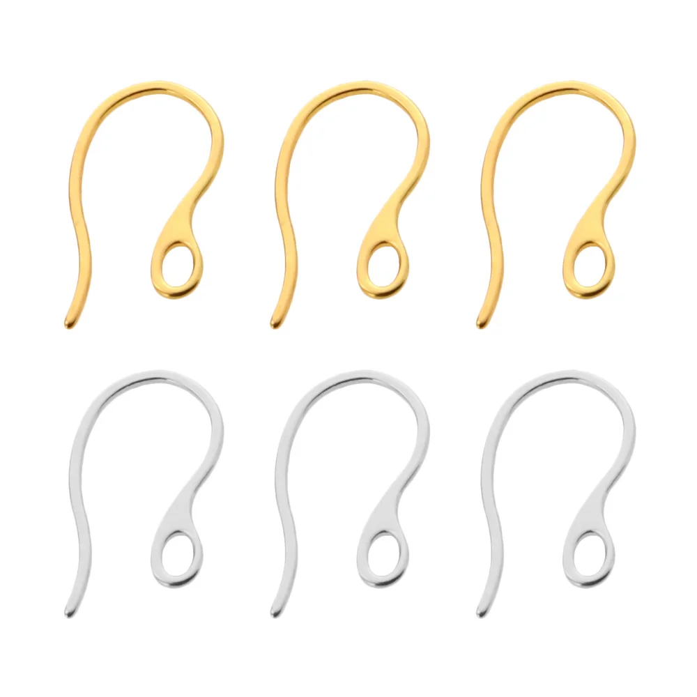 

20pcs/lot 304 Stainless Steel Earring Hooks Ear Wires with Loop for Dangle Earrings DIY Jewelry Making findings Accessories