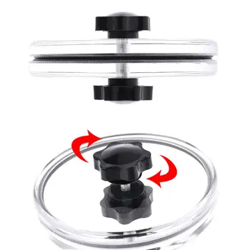 

LP Vinyl Record Cleaner Clamp Record Label Saver Acrylic Clean Tools Cloth 95AF