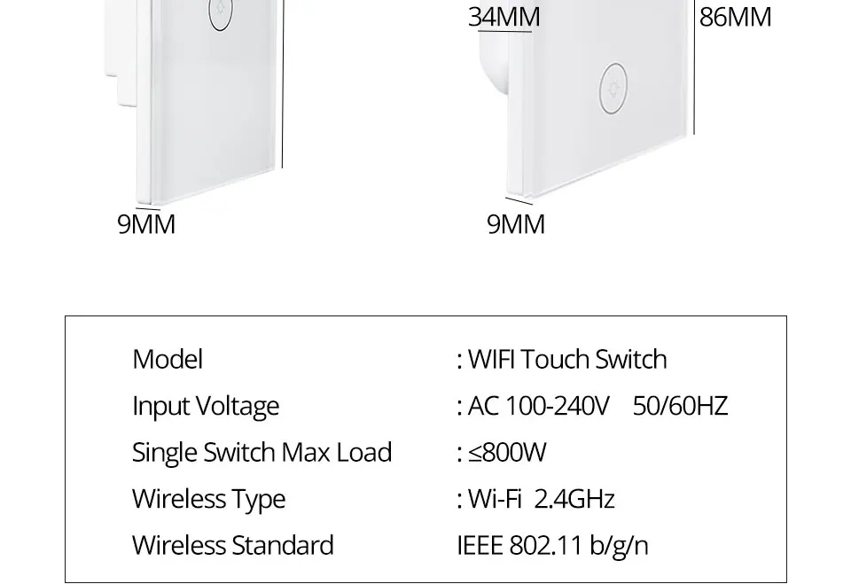 Tuya Smart Life WiFi переключатель сенсорный прерыватель настенный светильник переключатель 10A ЕС США работа с Amazon Alexa Google Home Голосовое управление