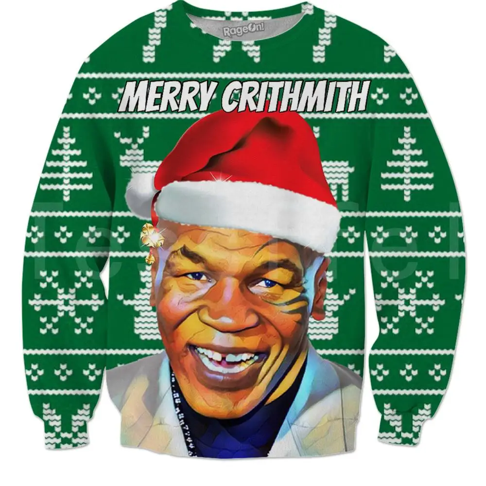 Sweatshirts Tessffel Счастливого Рождества Рождественский футболка с забавным мультипликационным принтом «красочные костюмы новая мода Harajuku 3DfullPrint унисекс толстовки Для мужчин Для женщин S-3 - Цвет: Sweatshirts