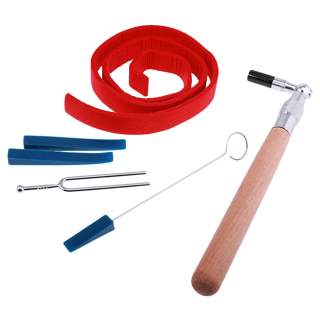 Фортепиано Тюнинг молоток вилка Mute Kit 6 инструментов Профессиональный Accs w/Чехол