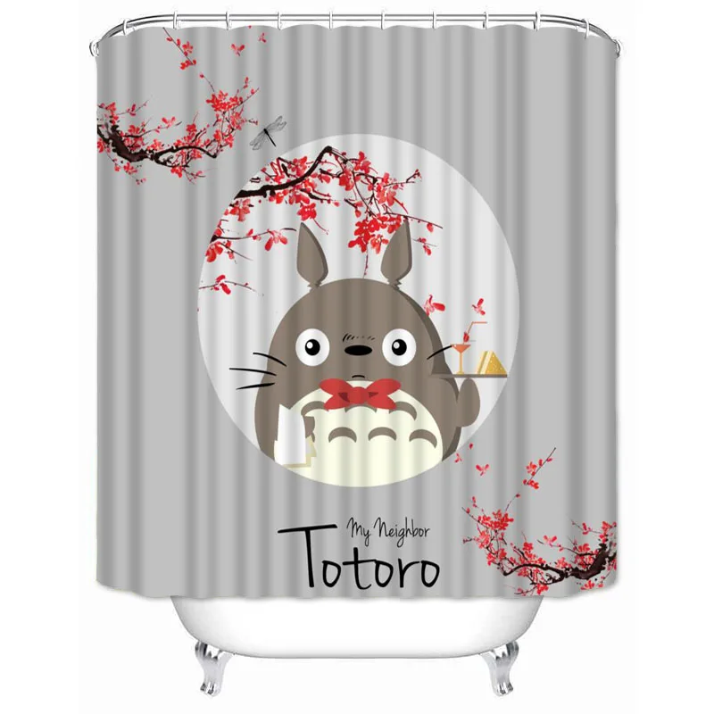 Musife Custom High Quality My Neighbor Totoro Shower Curtain Waterproof Bathroom Polyester Fabric Bathroom Curtain