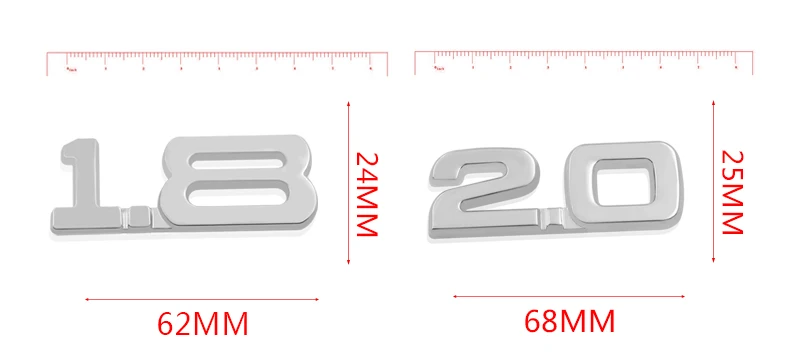 Автомобильный Стайлинг 3D металлический Стикеры 1,0 1,2 1,3 1,4 1,5 1,6 1,8 2,0 2,2 2,3 2,4 2,5 2,8 3,0 T номер Авто Наклейки Аксессуары для экстерьера