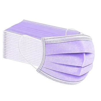 

25/50/100pc Masks Adult Disposable Face Mask Fashion Solid Color Dustproof Masque For Wide Cheeks Elastic Earloop Mascarillas