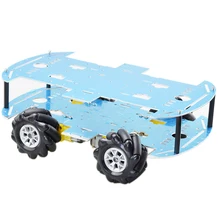 Cheapest Double Plate Mecanum Wheel Robot Car kit for Arduino Raspberry Pi with 4pcs TT Motor DIY Programming STEM Toy Parts