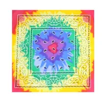 WZCX Fashion New Tie Dye Gradient Color Cashew Flowers Square Headscarf 55x55cm Unisex Hip Hop Hijab Scarf Hair Scarf 2