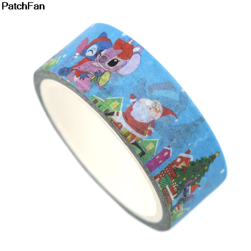 Patchfan стежок мультфильм DIY Скрапбукинг липкий клей Васи бумага маскирующая лента печатные узоры наклейки A2682