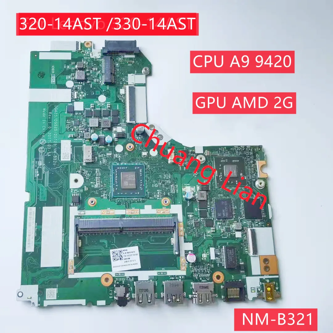 NM-B321 For Lenovo 320-14AST /330-14AST Ideapad Motherboard A9 9420 R17MM1 2G WIND DDR4 FRU 5B20P19166 100% Fully Tested | Компьютеры и