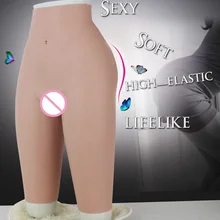 Трансвестит ложная киска силиконовая искусственная вагина брюки транссексуал искусственный Голубь из латекса нижнее белье для транссексуалов Drag queen боди для мужчин