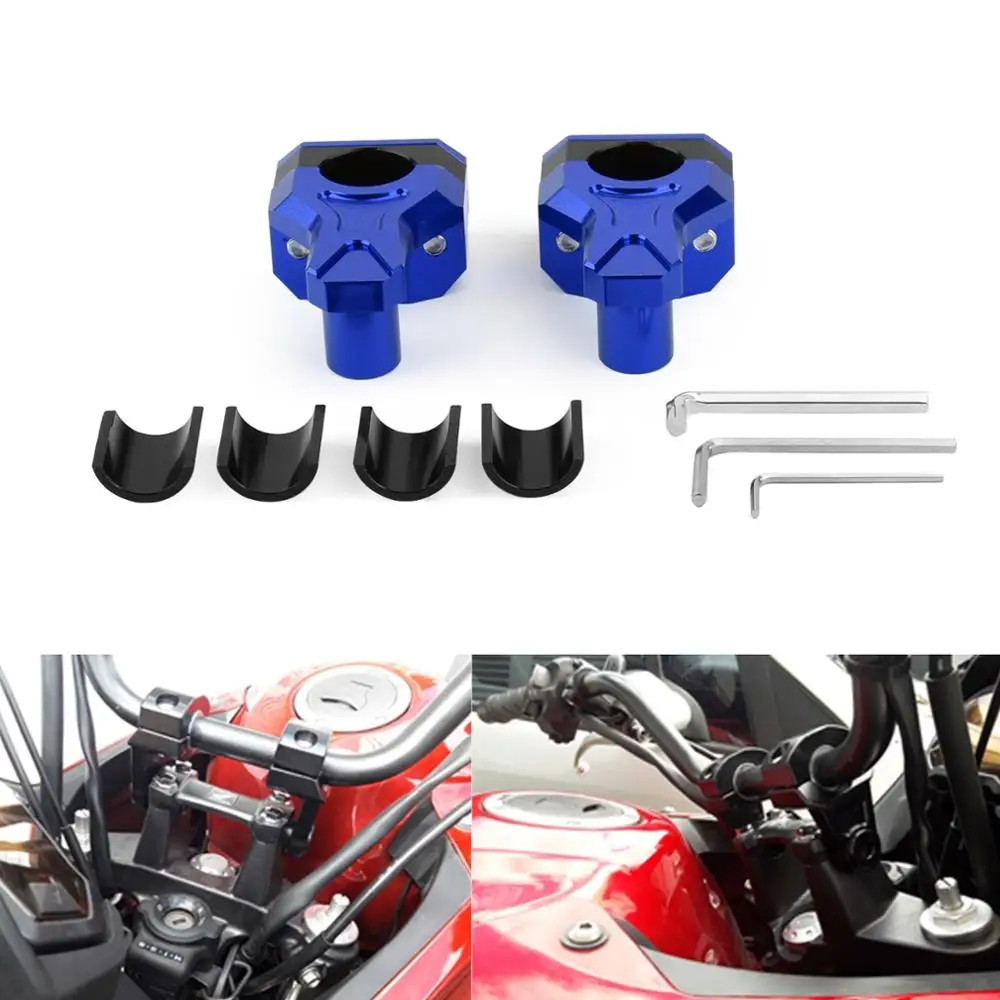 

Areyourshop Handlebar Risers Extensions Kit Handlebar Riser 22mm 28mm Universal for BMW for Yamaha for KTM duke 390 Motorcycle