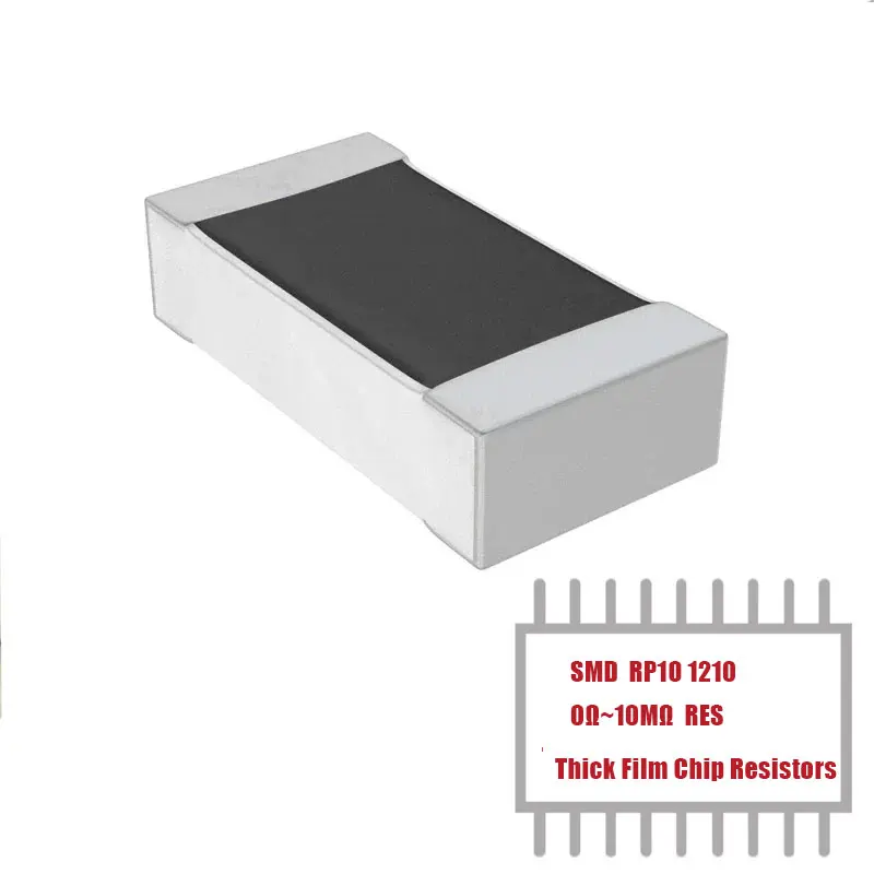 MY GROUP 1000PCS RP10 0.333W 200V-400V 0 Ohms 1K 10K 100K 200K 1210 SMD Thick Film Chip Resistors in Stock