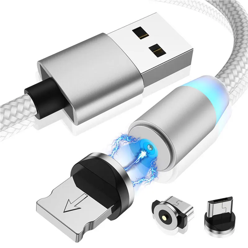 3 в 1 Магнитная микро кабельная линия USB для Android USB кабель Быстрая зарядка type C USB магнитное зарядное устройство Micro USB строка данных для IPhone