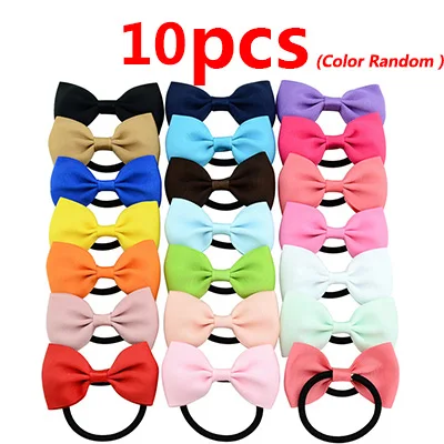 10pcs Style 1 10/20 шт./компл. Симпатичные детские резиновые повязка на голову для девочек Эластичные аксессуары для волос заколка веревка для детей из шерсти животного галстуком-бабочкой; прическа хвостик; Головные уборы - Цвет: 10pcs Style 1