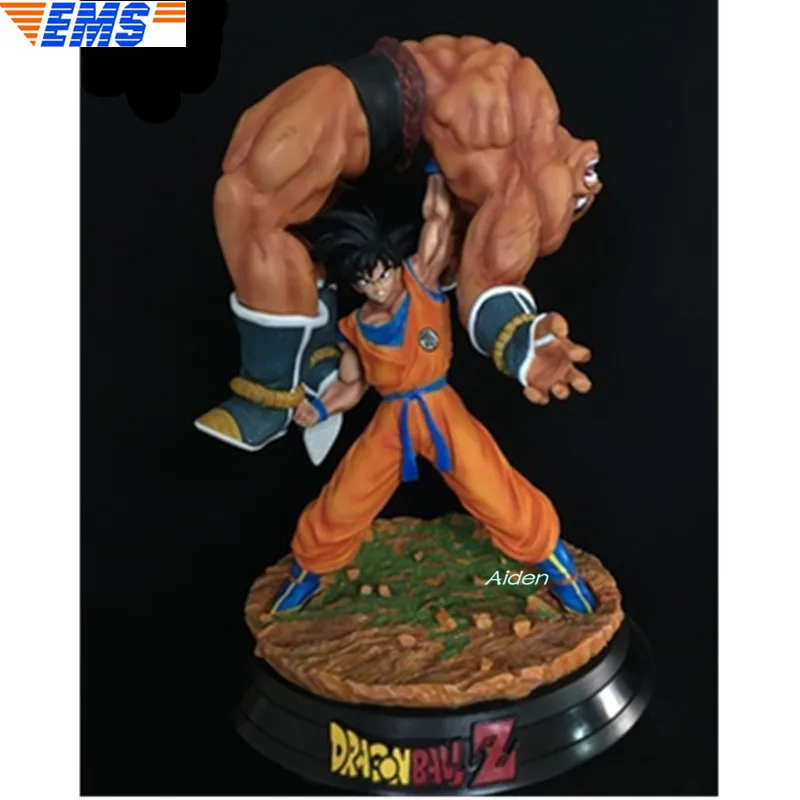 Оранжевый 1" Dragon Ball Z статуя Супер Saiyan бюст Сон Гоку поднимает наппа полноразмерный портрет GK модель игрушки коробка 43 см Z2605 - Цвет: Оранжевый