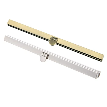 

1pc Purse Wallet Frame Bar Edge Strip Clasp 19cm Metal Openable Edge Replacement