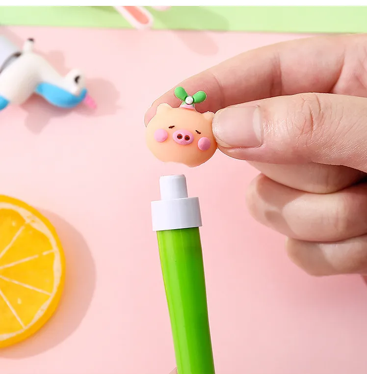 1 шт. 0,5 мм Kawaii Мультфильм Единорог кролик освещение черные чернила гель детская ручка подарок школьные офисные канцелярские принадлежности